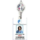 Floating Badge Holder Locket Silver 30mm